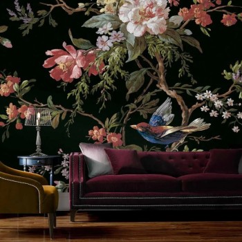 Graham and Brown The Bespoke Collection εξατομικευμένη φωτοταπετσαρία 111797 φλοράλ μαύρο