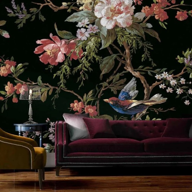 Graham and Brown The Bespoke Collection εξατομικευμένη φωτοταπετσαρία 111797 φλοράλ μαύρο