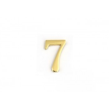 Oem mini αυτοκόλλητος αριθμός οικίας Νο 7 χρυσό γυαλιστερό