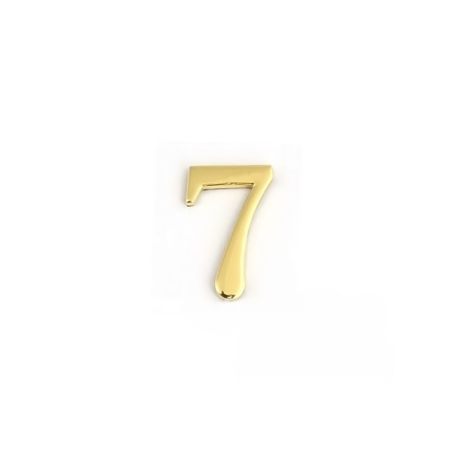 Oem mini αυτοκόλλητος αριθμός οικίας Νο 7 χρυσό γυαλιστερό