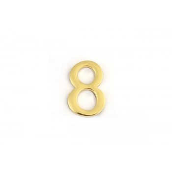 Oem mini αυτοκόλλητος αριθμός οικίας Νο 8 χρυσό γυαλιστερό