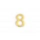 Oem mini αυτοκόλλητος αριθμός οικίας Νο 8 χρυσό γυαλιστερό