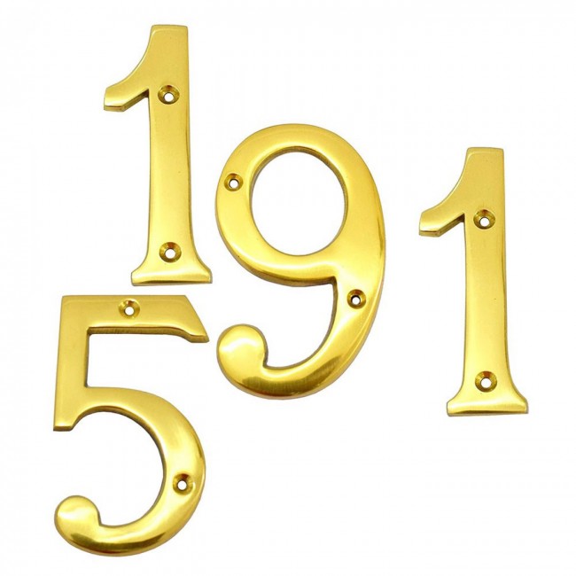 Oem mini βιδωτός αριθμός οικίας Νο 0 χρυσό γυαλιστερό