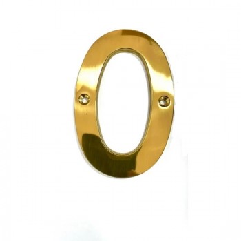 Oem mini βιδωτός αριθμός οικίας Νο 0 χρυσό γυαλιστερό