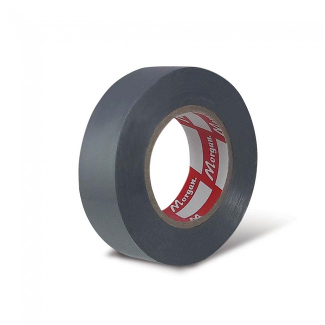 Morgan μονωτική ταινία PVC επιβραδυντική φλόγας 19 mm x 2 m γκρι