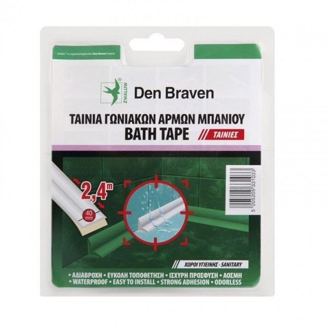 Den Braven αυτοκόλλητη ταινία γωνιακών αρμών 22 mm x 2.40 m λευκή