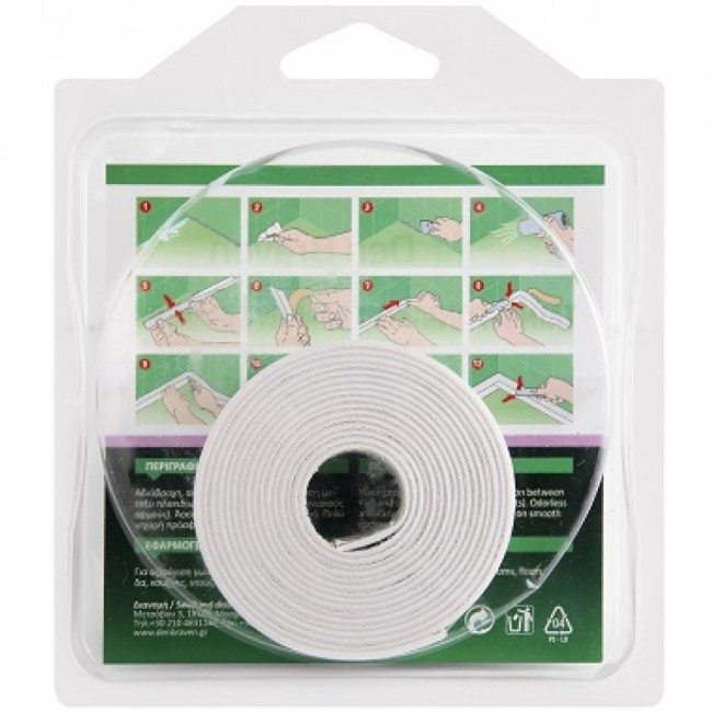 Den Braven αυτοκόλλητη ταινία γωνιακών αρμών 22 mm x 2.40 m λευκή