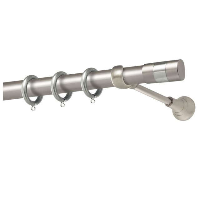 Perfect κουρτινόξυλο Αλόννησος Φ25 νίκελ ματ - χρώμιο