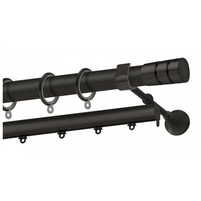 Perfect κουρτινόξυλο Ιμια Φ25 μαύρο