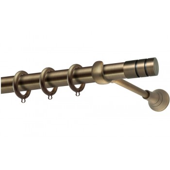 Perfect κουρτινόξυλο Ίμια Φ25 μπρονζέ