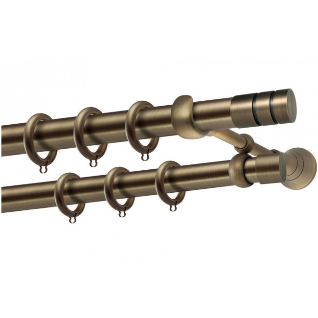 Perfect κουρτινόξυλο Ίμια Φ25 μπρονζέ