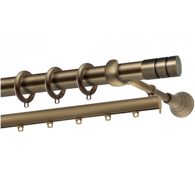 Perfect κουρτινόξυλο Ίμια Φ25 μπρονζέ