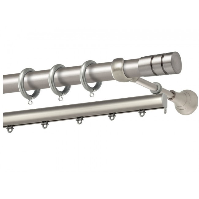 Perfect κουρτινόξυλο Ιμια Φ25 νίκελ ματ