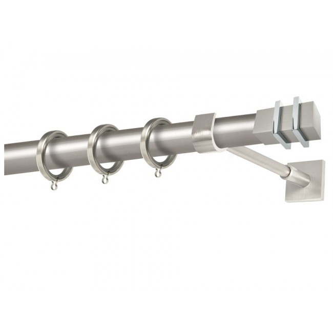 Perfect κουρτινόξυλο Καστελόριζο Φ25 νίκελ ματ - χρώμιο