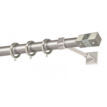 Perfect κουρτινόξυλο με στρας Ψαρά Φ25 νίκελ ματ - χρώμιο