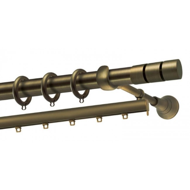 Perfect κουρτινόξυλο Σπέτσες Φ25 μπρονζέ