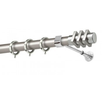 Perfect κουρτινόξυλο Σκιάθος Φ25 νίκελ ματ - χρώμιο