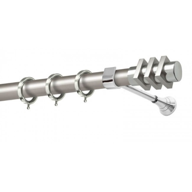 Perfect κουρτινόξυλο Σκιάθος Φ25 νίκελ ματ - χρώμιο