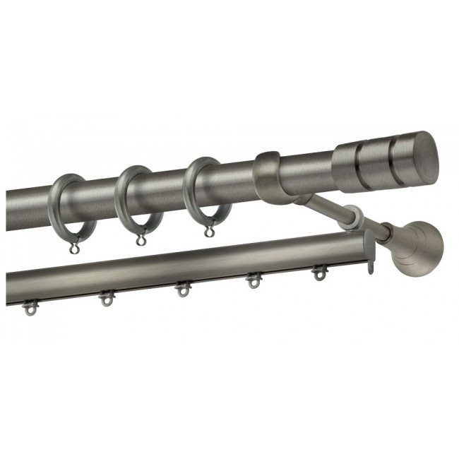 Perfect κουρτινόξυλο Σαλαμίνα Φ25 ανθρακί