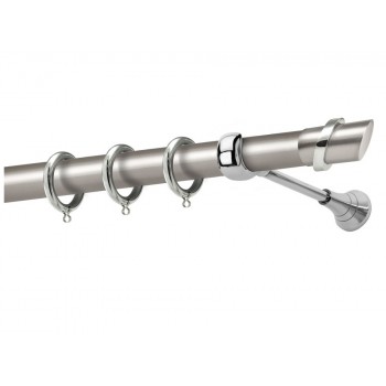 Perfect κουρτινόξυλο Σαμιοπούλα Φ25 νίκελ ματ - χρώμιο