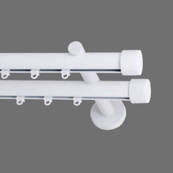 Frans σιδηρόδρομος μονός ή διπλός Tapa λευκός